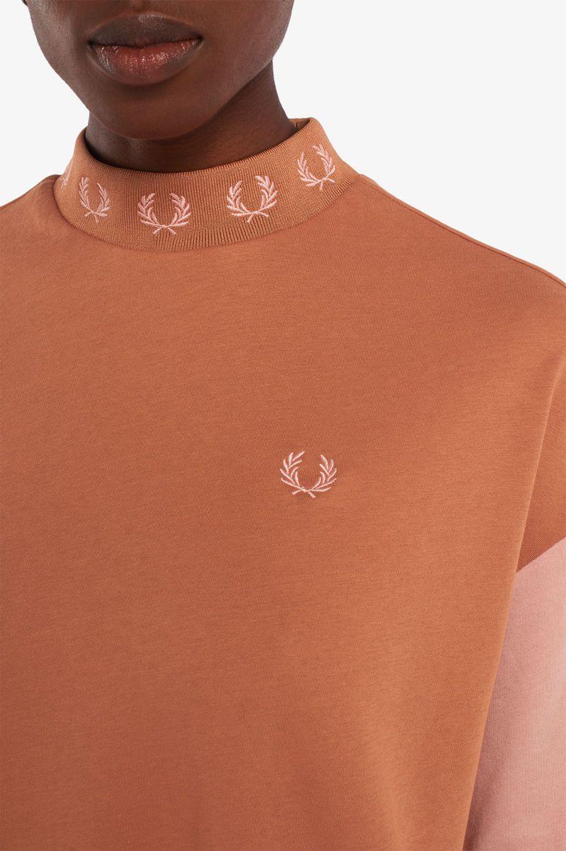 Bronze Fred Perry Colour Block Women's T Shirts | PH 2030NWYB